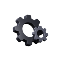 Settings icon. Gear. 3d render png