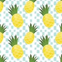 Seamless pattern with pineapple. Summer background. Wrapping paper pattern. Watercolor effect. vector