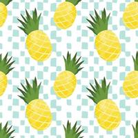 Seamless pattern with pineapple. Summer background. Wrapping paper pattern. Watercolor effect. vector