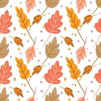 Seamless pattern with autumn leaves. Wrapping paper pattern. Thanksgiving Day. vector