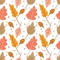 Seamless pattern with autumn leaves. Wrapping paper pattern. Thanksgiving Day. vector