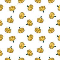 Halloween seamless pattern. Pumpkin character. Wrapping paper pattern. vector