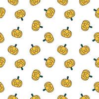 Halloween seamless pattern. Pumpkin character. Wrapping paper pattern. vector