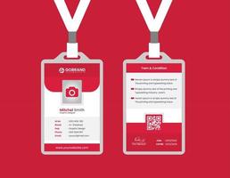 Simple Id card Template Design With Vector File