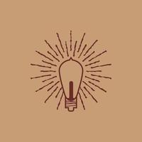 Vintage Bulb Lamp vector