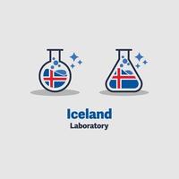iconos de laboratorio de islandia vector