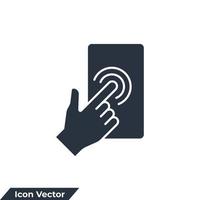 application icon logo vector illustration. Touch Screen symbol template for graphic and web design collection