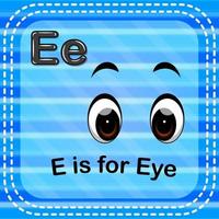 Flashcard letter E is for eye vector