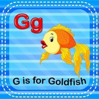 Flashcard letter G is for goldfish vector