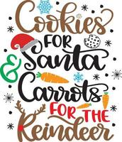 Cookies For Santa and Carrots for the Reindeer vector