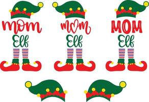 Mom Elf Christmas Vector file