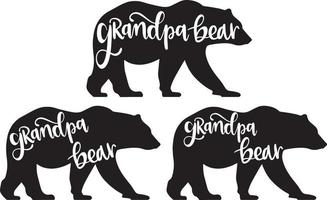 vector de oso abuelo, archivo vectorial familiar