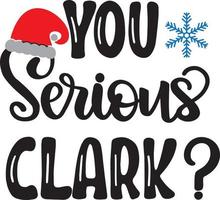 eres serio clark 2 archivo de vector de navidad