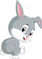 Cute baby rabbit cartoon vector