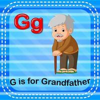 Flashcard letter G is for grandfather vector