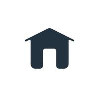 The house icon in a trendy flat style isolated on a white background. House symbols for web and cellular applications. vector