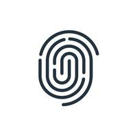 Fingerprint icon isolated on a white background. Security Symbol for web and mobile applications. vector