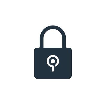 icono de candado en un moderno estilo plano aislado en fondo blanco. símbolo de candado de seguridad para aplicaciones web y móviles. vector