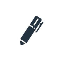 Pen icon in trendy flat style isolated on white background. pen symbol for web and mobile apps. vector