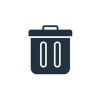 Delete icon in trendy flat style isolated on white background. trash can symbol, clean for web and mobile apps. vector