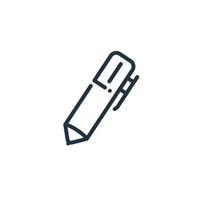 Pen icon isolated on a white background. Stationery symbol, pen for web and mobile apps. vector