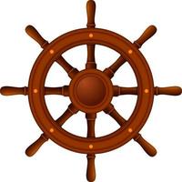 ship wheel marine wooden vector