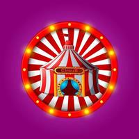 circus banner with bright bulbs vector