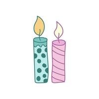 candle party vector elements illustration