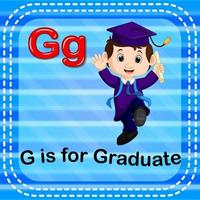 Flashcard letter G is for graduate vector