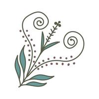 Nature line art Vector elements illustration