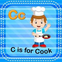 flashcard letra c es para cocinar