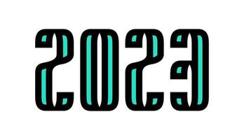 Happy new year 2023 with numbers vector illustration