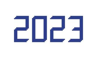 Happy new year 2023 with numbers vector illustration creative style.