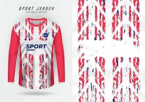 Background mockup for sports jerseys, shirts, running shirts, red and blue stripes. vector