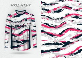 Background template for sport shirts, shirts, running shirts, wave patterns, pink and navy blue. vector