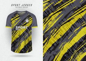 maqueta de fondo para camisetas deportivas, camisetas de carrera, camisetas para correr, patrón inclinado amarillo-gris para sublimación. vector