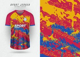 Background mock up for sports jerseys, jerseys, running shirts, colorful grunge pattern for sublimation. vector