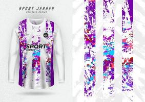 Background mockup for sports jerseys, shirts, running shirts, colorful purple giveaways. vector