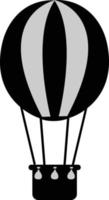 icono de globo de aire caliente sobre fondo blanco. señal de aerostato. transporte aéreo para símbolo de viaje. estilo plano vector