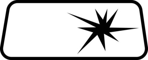 Broken windshield icon on white background. broken windshield sign. Broken glass symbol. flat style. vector