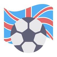 British national game icon, flat design of British sports vector