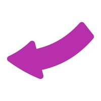 A creative design icon of back arrow vector