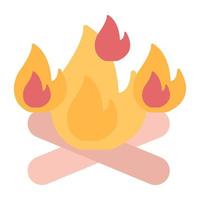 A modern design icon of campfire vector