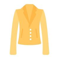 Editable design icon of men's coat vector