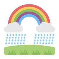 espectro de siete colores, icono del arco iris vector