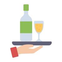 An icon design of wine bottle vector