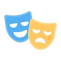 A unique design icon of theater masks vector