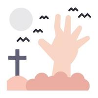 An icon design of scary hand vector