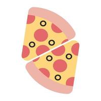 A yummy icon of pizza slices vector