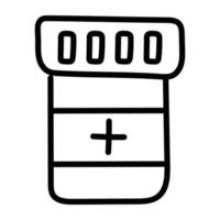 A unique design icon of pills bottle vector